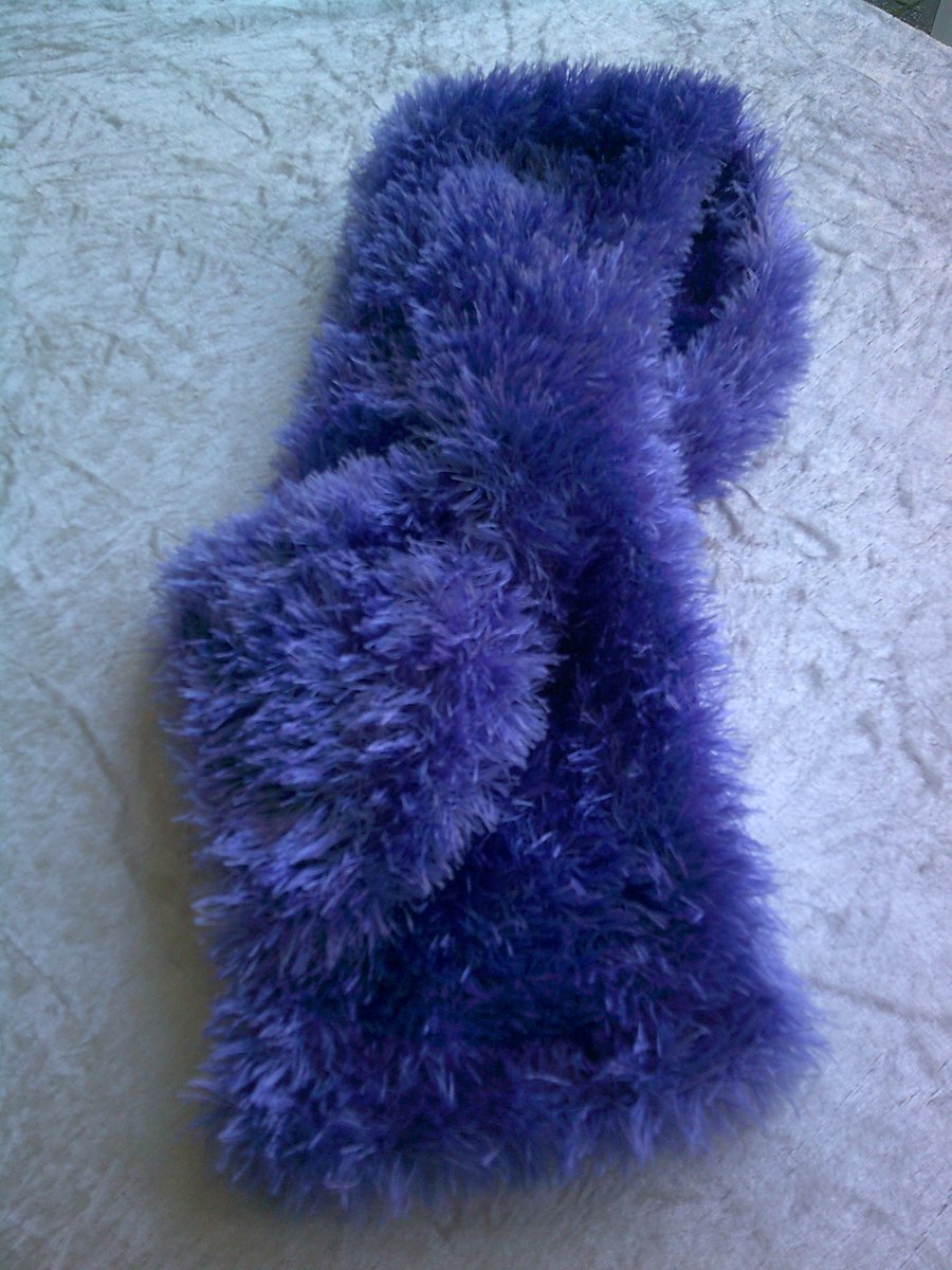 Hand Knitted Purple Necktie