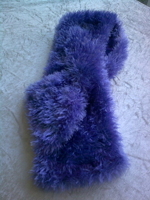 Hand Knitted Purple Necktie