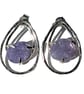  Tanzanite Earrings Recycled Silver Jewellery Gift Teardrop Rose Cut Gemstone - Image 2