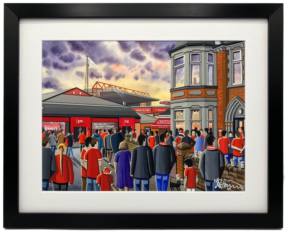 Nottingham F. Framed & Unframed Art Print Football FC, C Ground, Forest Gift