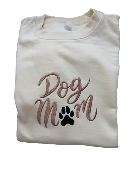 Dog Mom sweatshirt, adult sweatshirt, cosy sweatshirt, embroidered sweatshirt