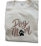 Dog Mom sweatshirt, adult sweatshirt, cosy sweatshirt, embroidered sweatshirt