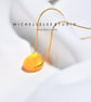 Large Yellow 3D Fire Opal Heart Bracelet with 925 Sterling Silver Chain - Image 2