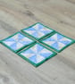 Set of Four Winter frost and snowflake glittery coasters  - Image 7
