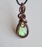 Green Labradorite & Copper Pendant Necklace Gift Crystal Jewellery Jewelry  - Image 6