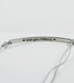 Sterling Silver Slim Bar Bracelet. Engraved Love you Millions on Waxed Cotton - Image 8