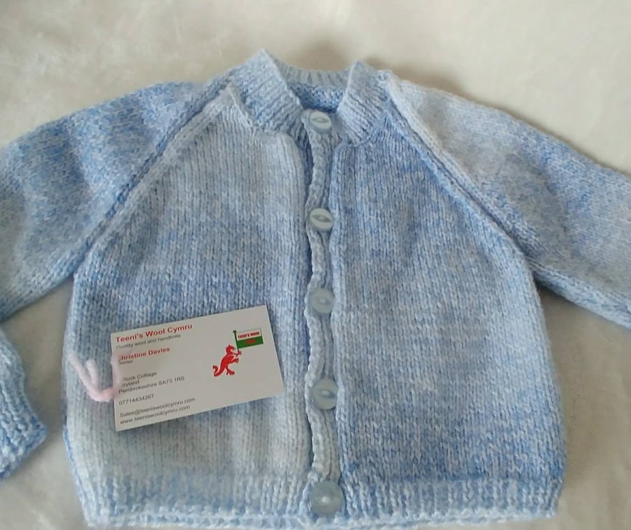 Blue babies cardigan - 3.6 months