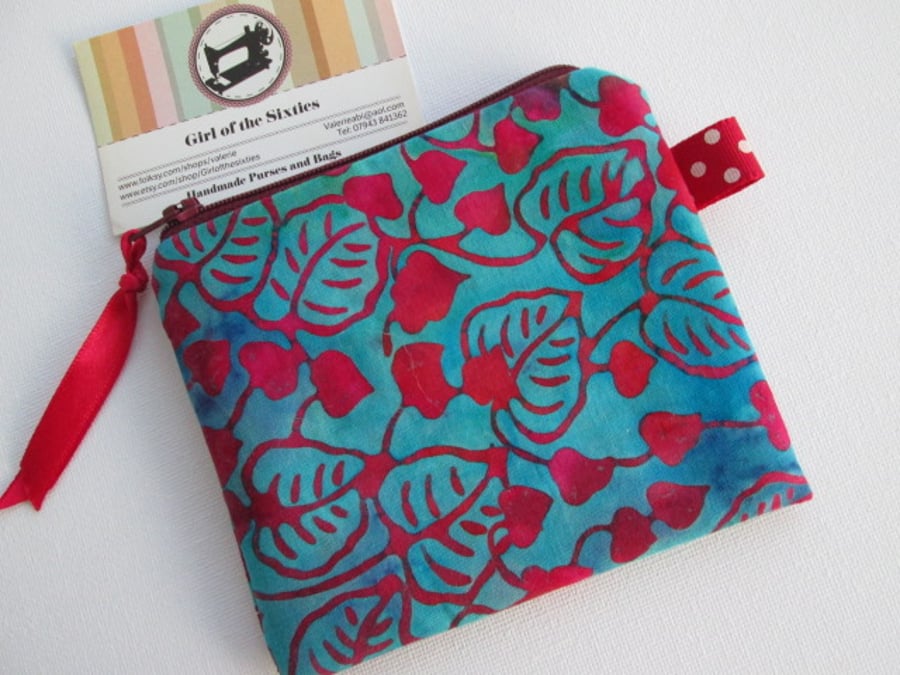 Pretty Leaves Coin Purse