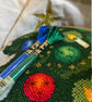 135 - Golden Sparkling Christmas Tree in the Snow - Cross Stitch Pattern - Image 2