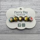 Women's barrette with abstract circle pattern