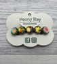Women's barrette with abstract circle pattern