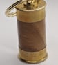 Handcrafted Reclaimed Oak & Eley 12Bore Cartridge Keyring Recycled Brass Detail - Image 5