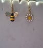 Daisy and bumble bee earrings  - Image 3