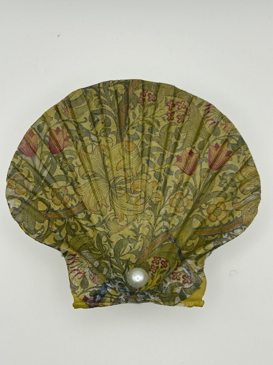 Shell Trinket Dish - Khaki Flower