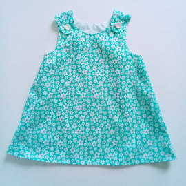 Dress, 12-18 months, A line dress, pinafore, summer dress, floral print dress