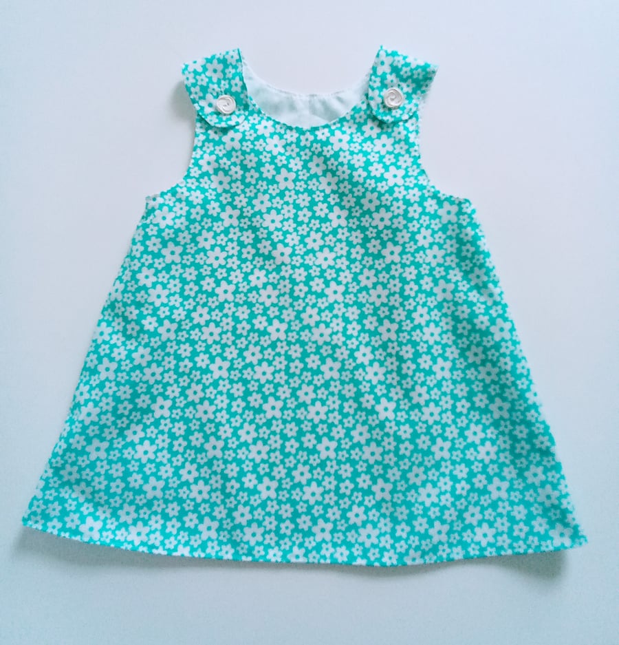 Dress, 12-18 months, A line dress, pinafore, summer dress, floral print dress