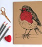 A5 Robin Notebook, Blank Bird Notebook - Image 2