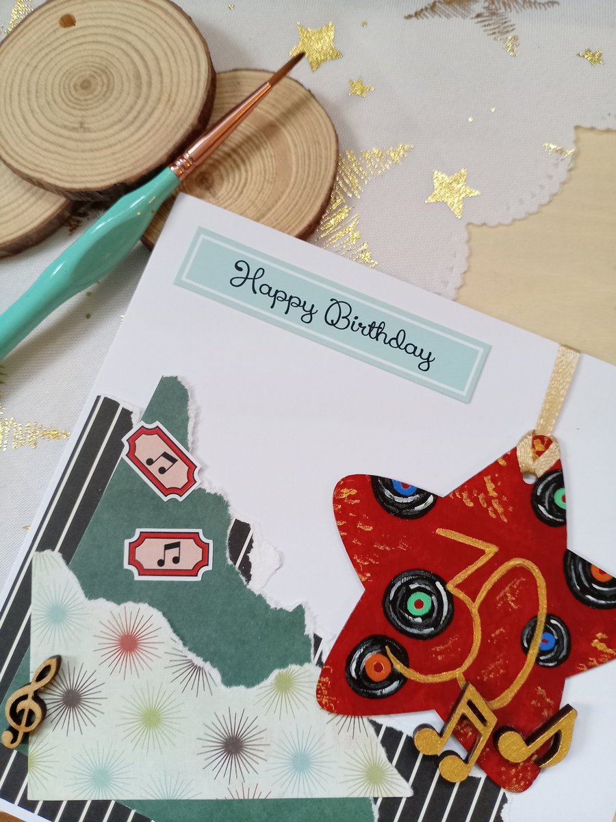 30th birthday wooden kegepsake decoration card 