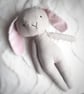 Linen rabbit, Stuffed bunny, Heirloom gift, Softy, Rag doll - Image 4