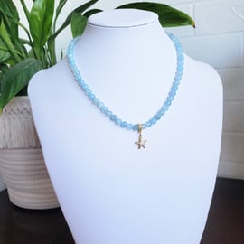 Gemstone Choker Aquamarine Necklace Gemstone Gift For Her