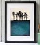 Northumberland Tree Ridge Art Print: Blue Purple Landscape