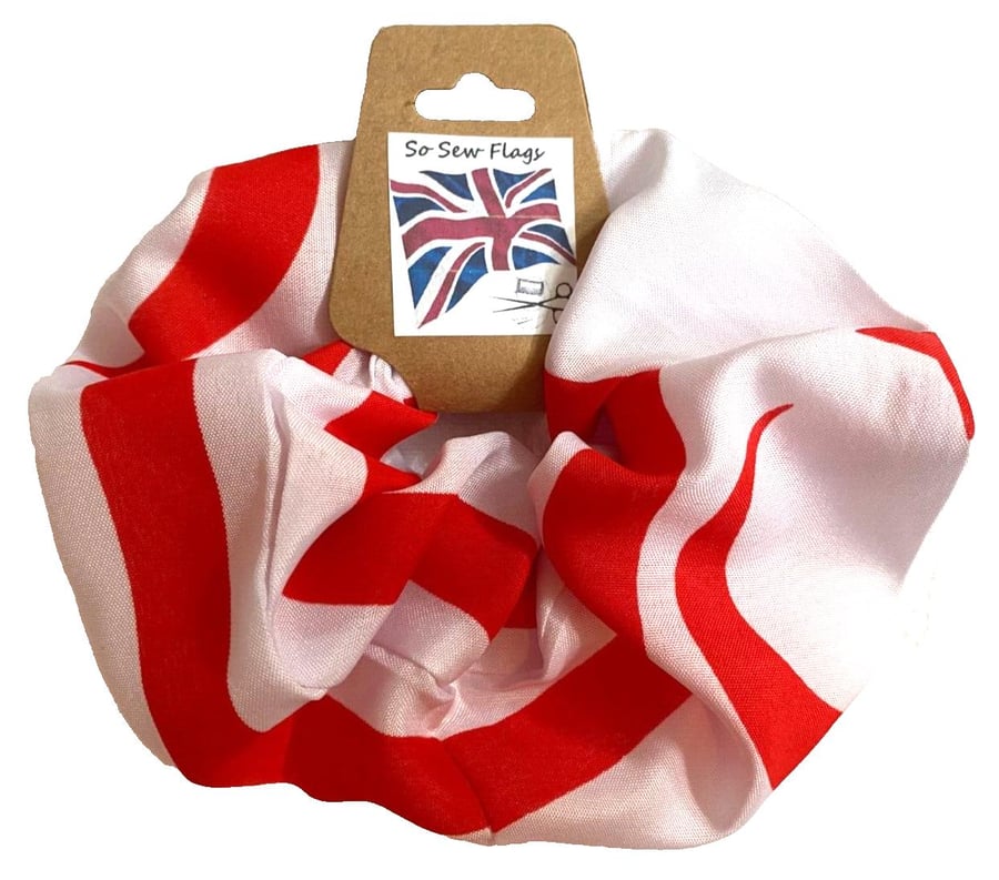 North Cyprus Flag Hair Scrunchie Scrunchies Accessory Band Elastic