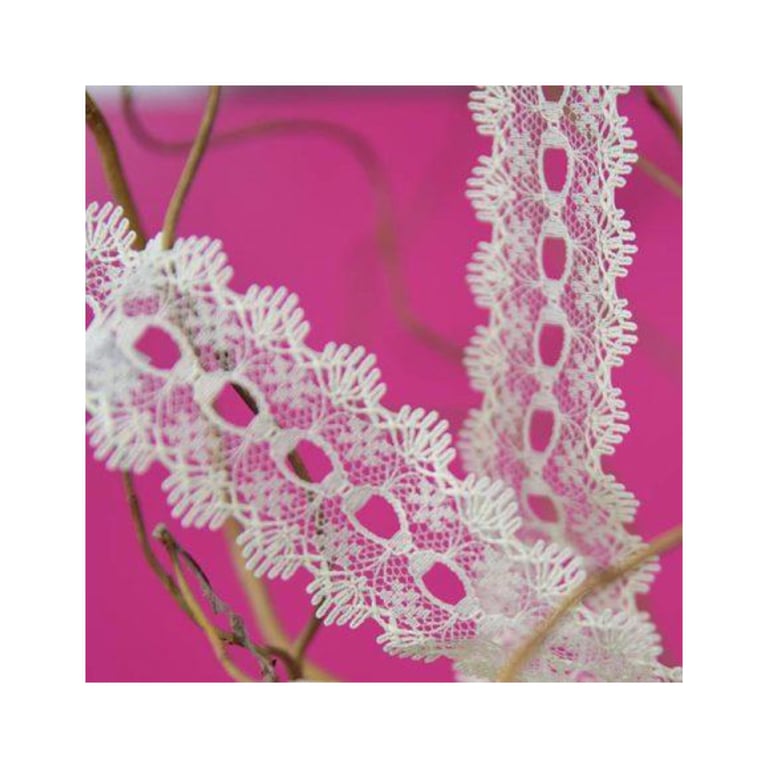 Cream Eyelet knitting knit in lace 35mm x 3 metres