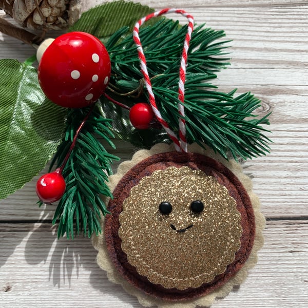 Vince Pie, Felt Mince Pie, Felt Decoration, Felt Cake, Kawaii Decoration, 