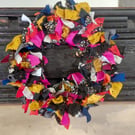Halloween Rag Wreath  10inchs