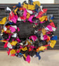 Halloween Rag Wreath  10inchs
