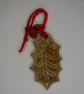 Ceramic leaf hanging decoration, holly leaf - Image 2
