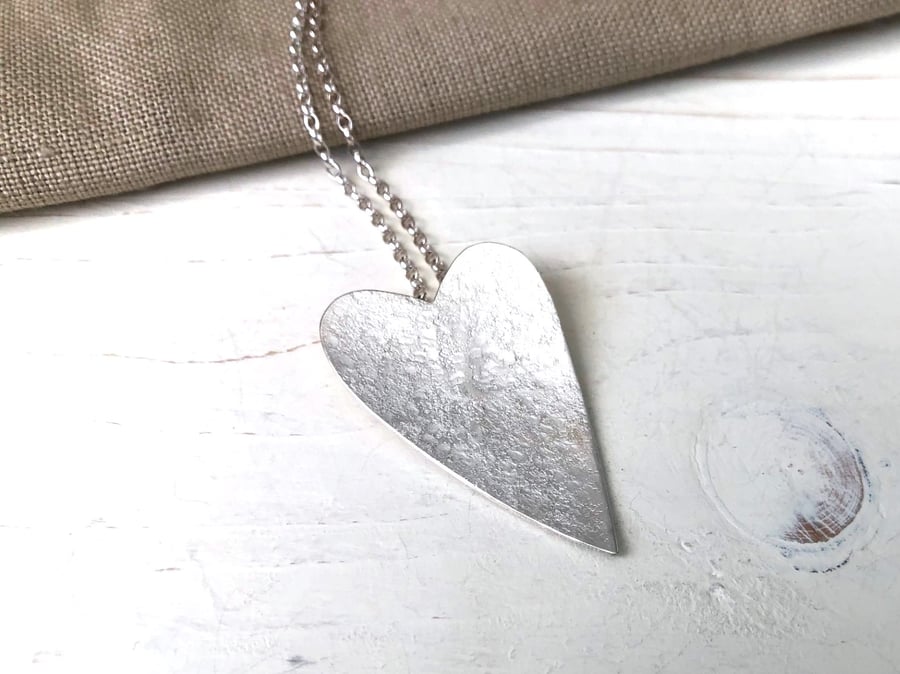 Sterling Silver Heart Pendant. 