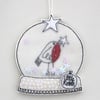 Robin Snow Globe - Hanging Decoration