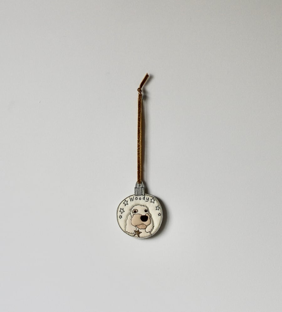 Special Order for Lauren- 'Woody' - Hanging Bauble Decoration