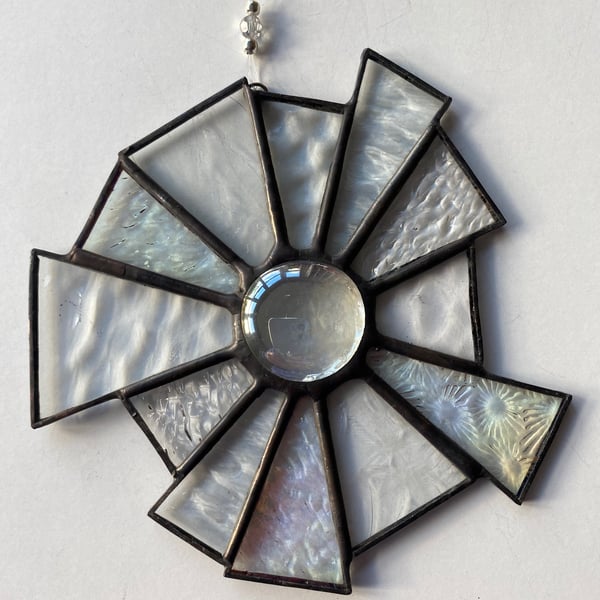 Stained Glass Sunburst Suncatcher Decoration 