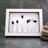 Framed Sea Glass Love Birds Art: Handmade Nature Lover's Gift with Genuine Engli
