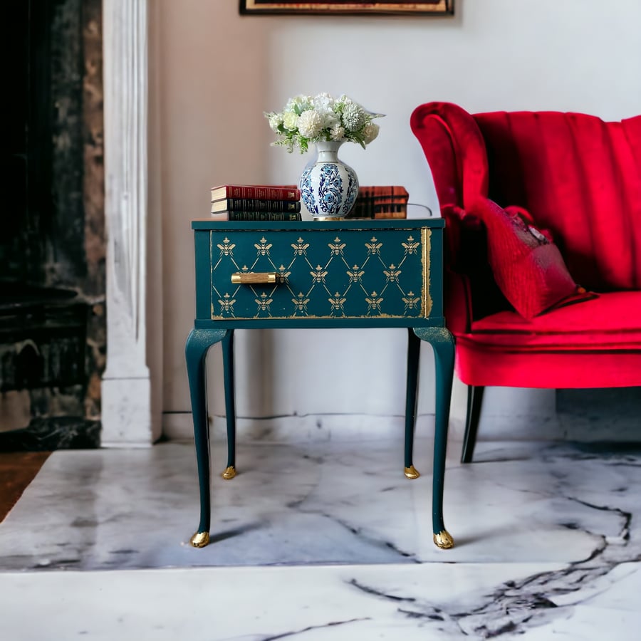 Unique  Vintage  Side Table, Cabinet , Night Stand