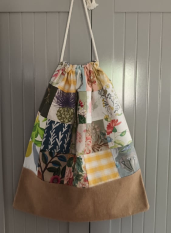 Drawstring lined bag, lined drawstring bag, student gift