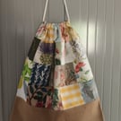 Drawstring lined bag, lined drawstring bag, student gift
