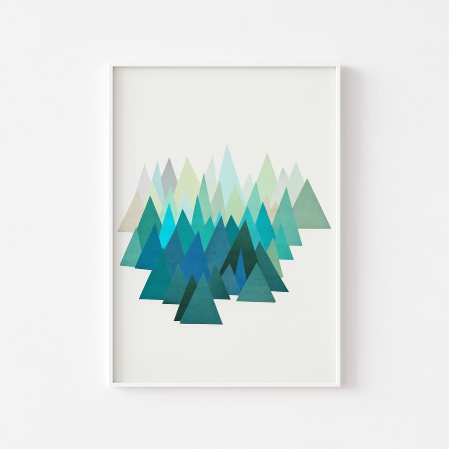 Blue Mountain Art Print - Cold Mountain