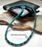 40cts Blue-Green Faceted Magnasite & Silver Plated Heamotite Necklace - Image 4