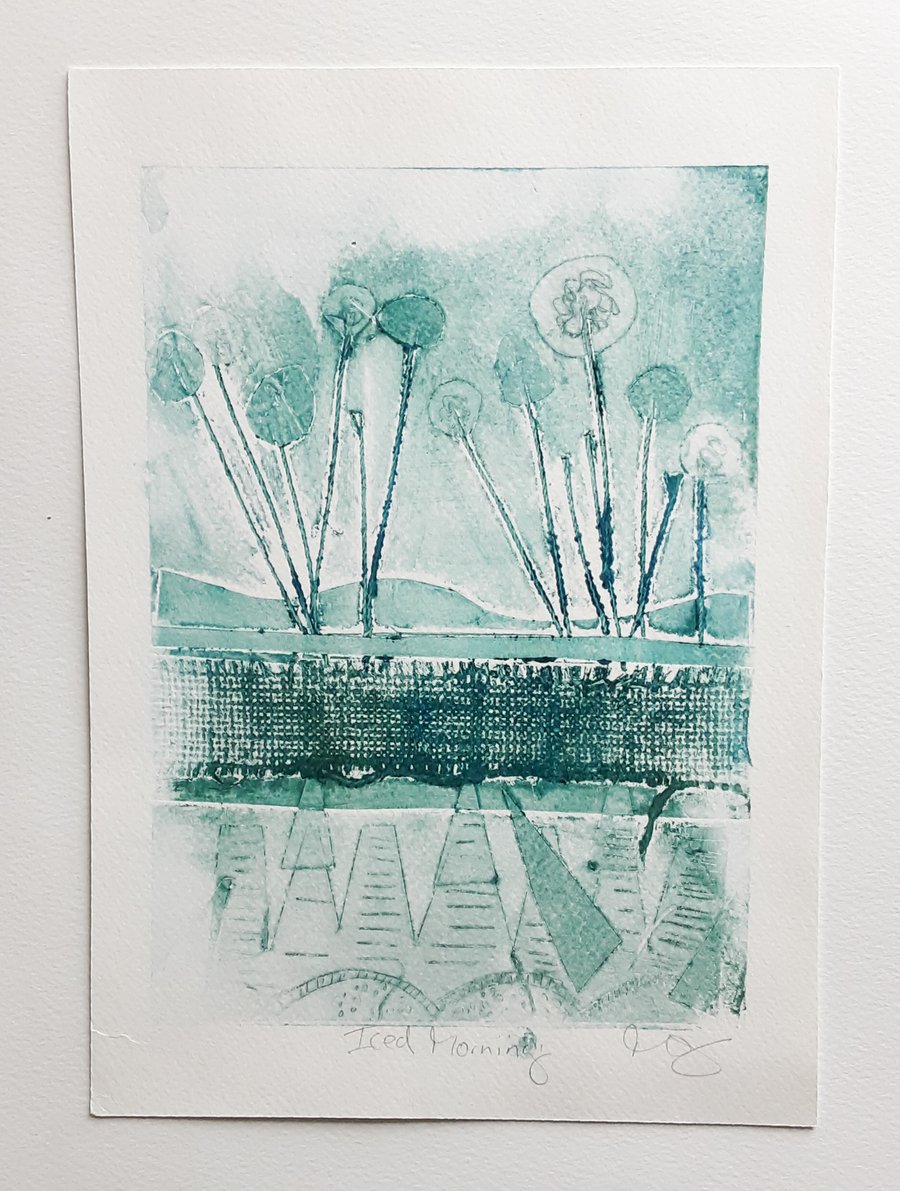 Iced Morning - Collagraph Print