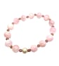 Lavender quartz stretchy bracelet with Swarovski crystals and silver toned bead