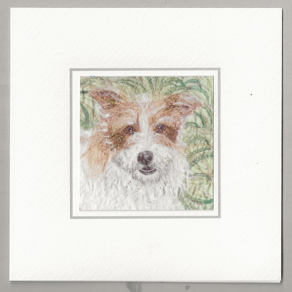 Terrier dog handmade card