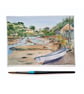 Noss Mayo Devon viewed from Bridgend Original Watercolour Painting Mounted - Image 4