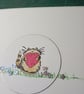 Cute cate with heart birthday card - Image 3