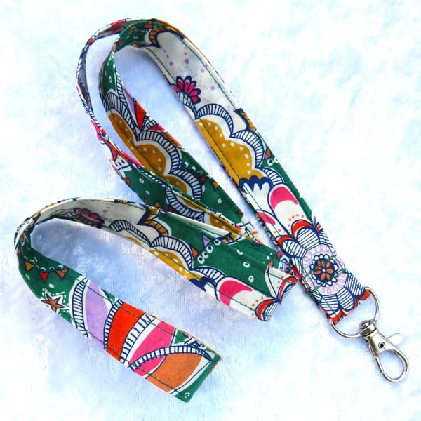 Liberty print lanyard, Firework Garden
