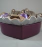 Ceramic Novelty Mice Silver Purple Decorative Jewellery Trinket Box Container. - Image 2