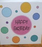 C6496   Happy Birthday Card, Hammered Card, 