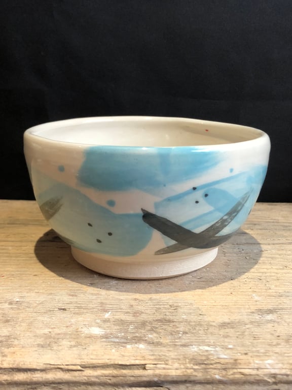 Stoneware XXX brushwork bowl (3 of 3)